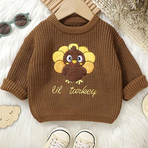 Newborn Baby Chunky Knitted Sweater Baby Boys Girls Crewneck Pumpkin Sweatshirt Halloween Pullover Fall Winter Clothes2