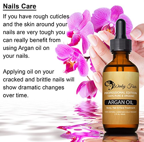 Nutriente olio di argan per capelli e viso, puro e...