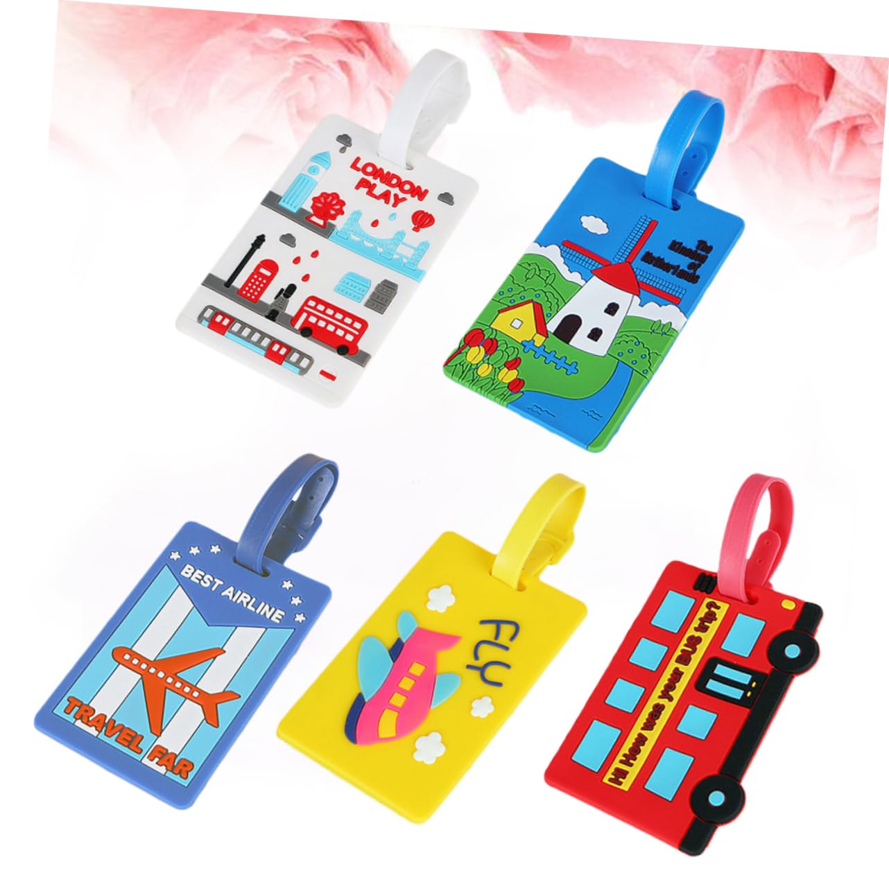 LIFKOME 15pezzi Etichette Bagaglio Creative Pvc Da Targhette Colorate Per Valigia Zaino e Bagagli Con Per Identificazione Facile e