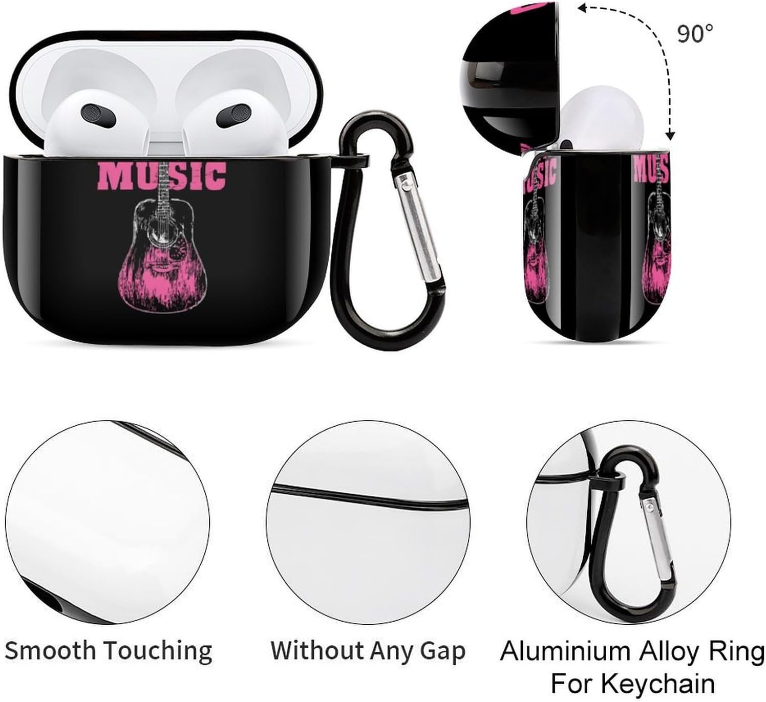 Country Music Guitar Cute Earbud Case Shockproof Headphone Cases image 5