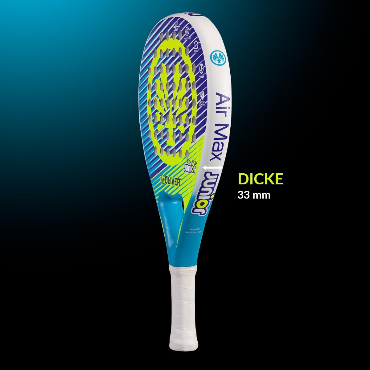 Oliver Padel Schläger für Kinder & Junioren - Padel Tennis Schläger Anfänger - Kids - Eva Soft - Leicht - 310 Gramm - Air Max Junior