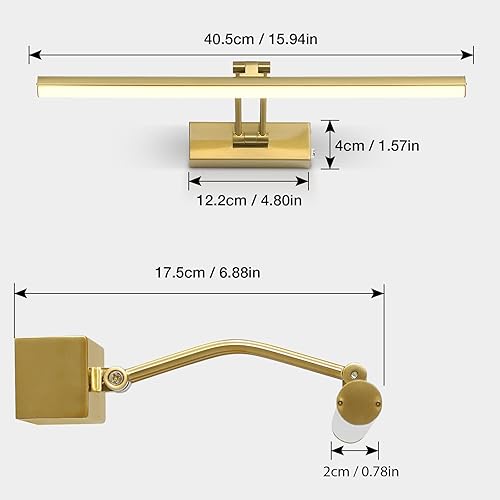 Miniatura 5 de FUNCHDAY Luz de imagen inalámbrica, 5000 mAh, funciona con pilas, con control remoto, luz artística con temporizador, marco de fotos de metal