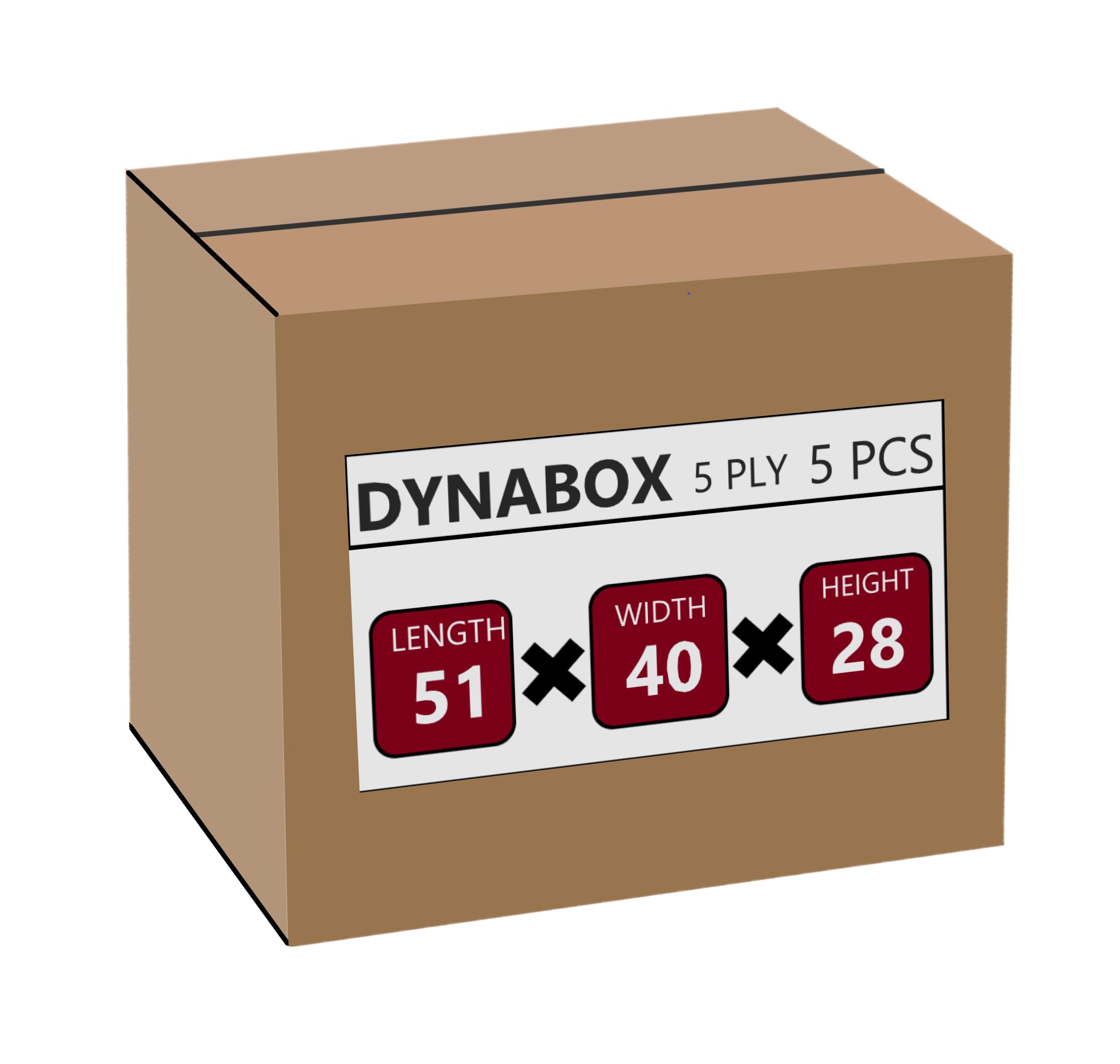 Large Cardboard Box for Packing, Packing Material, 5 Ply 51X40X28 CM Corrugated Box for packing, carton box Suitable for E-commerce Shipping and Home Shifting (Pack of 5) (B0DDQ14VMW) Amazon Price History, Amazon Price Tracker