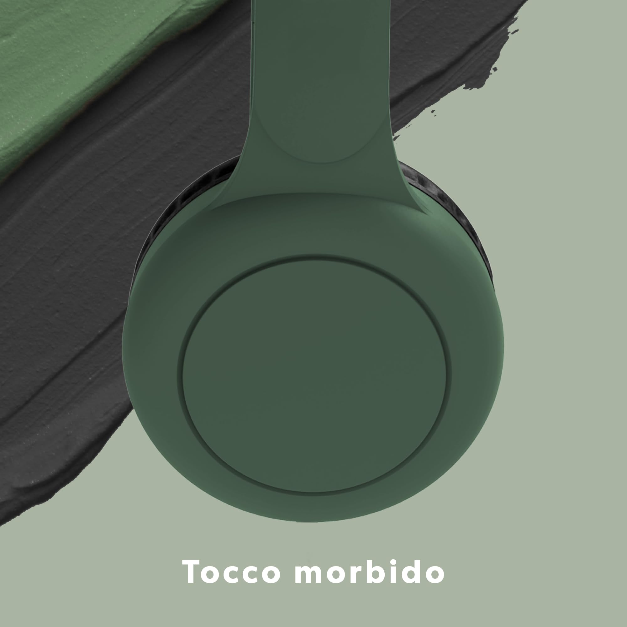 T'nB - Cuffie On-Ear Bluetooth Senza Fili, Confortevole On-ear, Cuscinetti in Schiuma, Microfono Incorporato, Archetto Regolabile, Durata della Batteria di 24 Ore, Leggero e Pieghevole - Verde