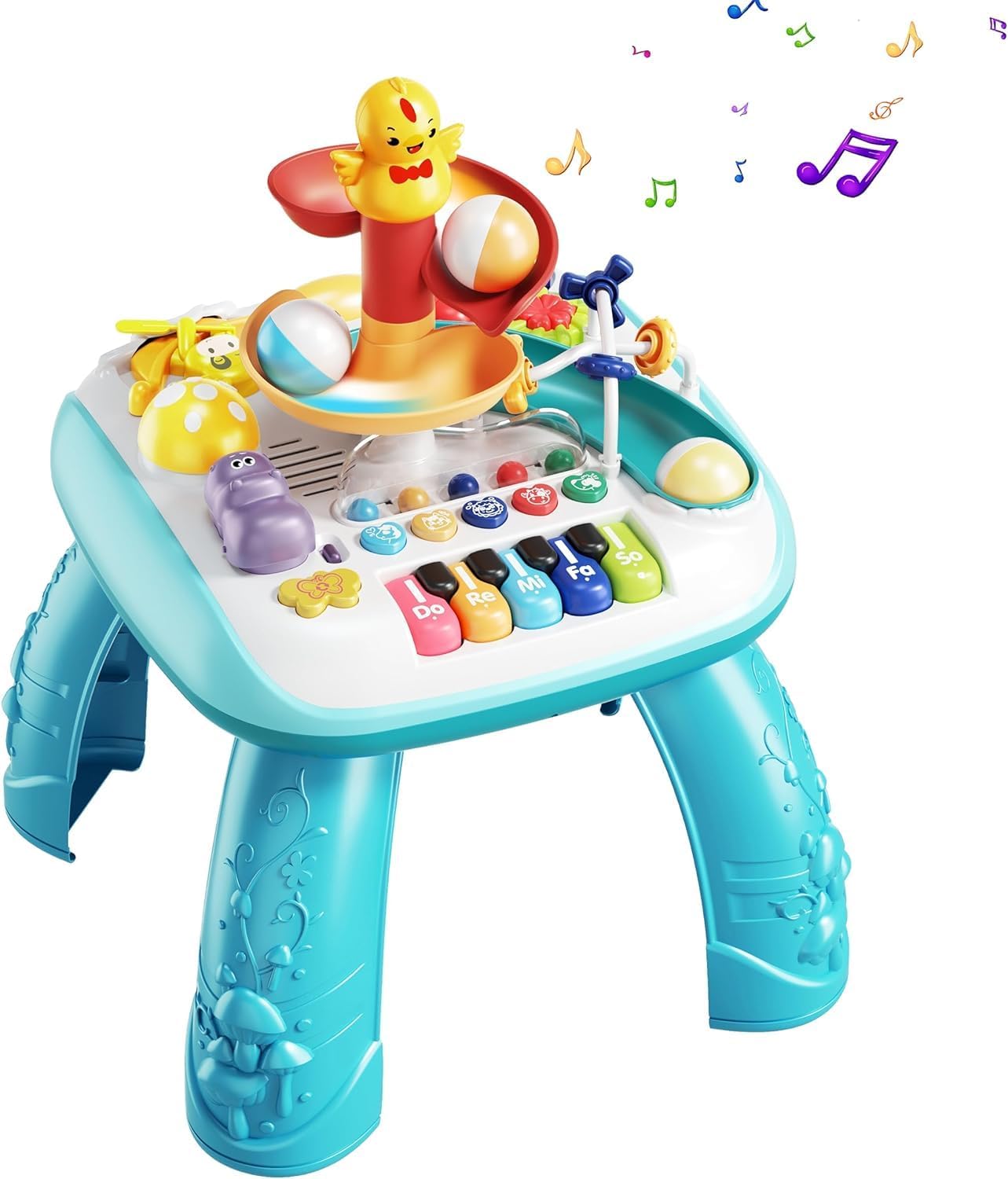 Baby Activity Table 6 to 12 Months, Early Development Learning Table & Baby Standing Activity Center for Baby, Musical Learning Table for Toddlers 1-3, Gifts for 1 2 3 Year Old Boys Girls