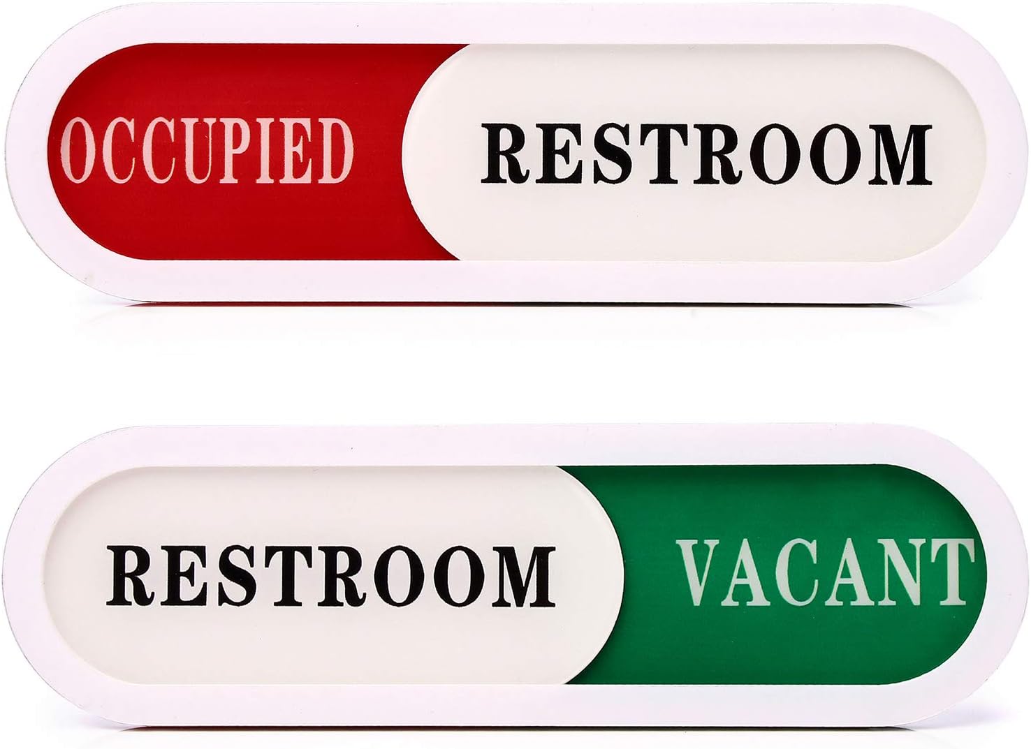 Shadeking Vacant Occupied Sign for Home Office Hotles Hospital Restroom,Slider Door sign (Tells Whether Room Vacant or Occupied), 6.69'' x 1.96''