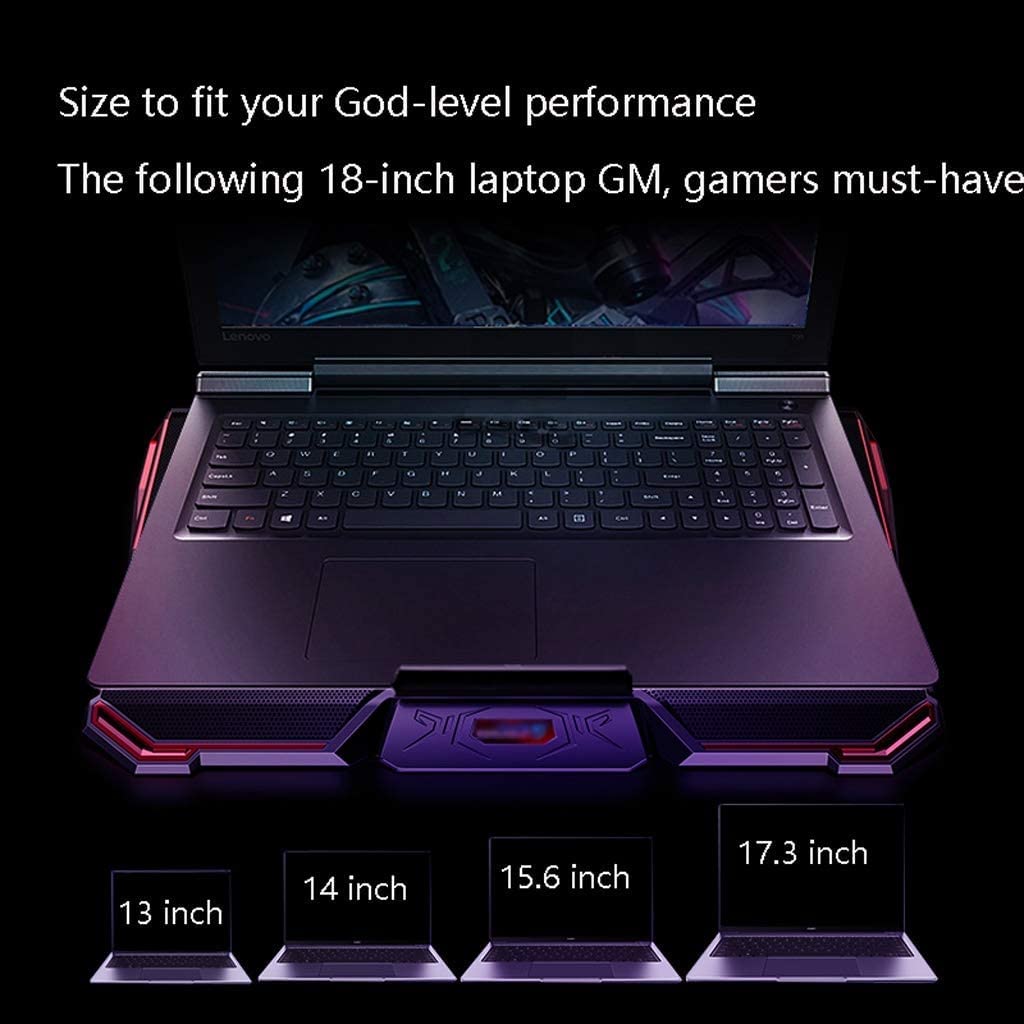 Base di raffreddamento da Gaming Pad Di Raffreddamento Per Laptop Doppia Porta USB Ad Altezza Regolabile Per Da 12-17 Pollici -5 Ventole Ultra Silenziose Alte Prestazioni per PC Notebook