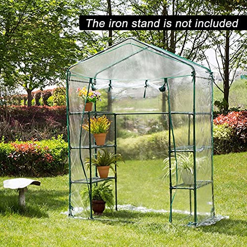 Cubierta de plástico para invernadero – Cubierta para invernadero | Cubierta para invernadero de tomate | Película de repuesto impermeable de PVC transparente | 143 x 73 x 195 cm