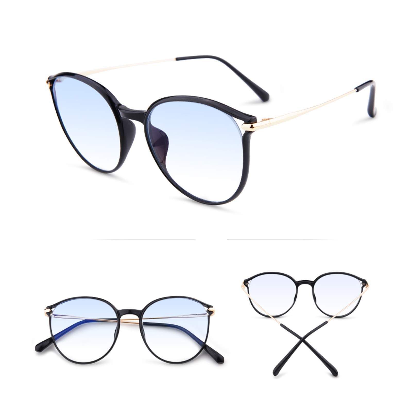 Blue Blocking Blocking Blocking Glasses, Reattori di Moda per Le Donne Anti Anti UV Ray/Glare Computer Eyeglasses Moda Lettori di Moda per Le Lenti in Resina delle Lenti HD HD,A,+1