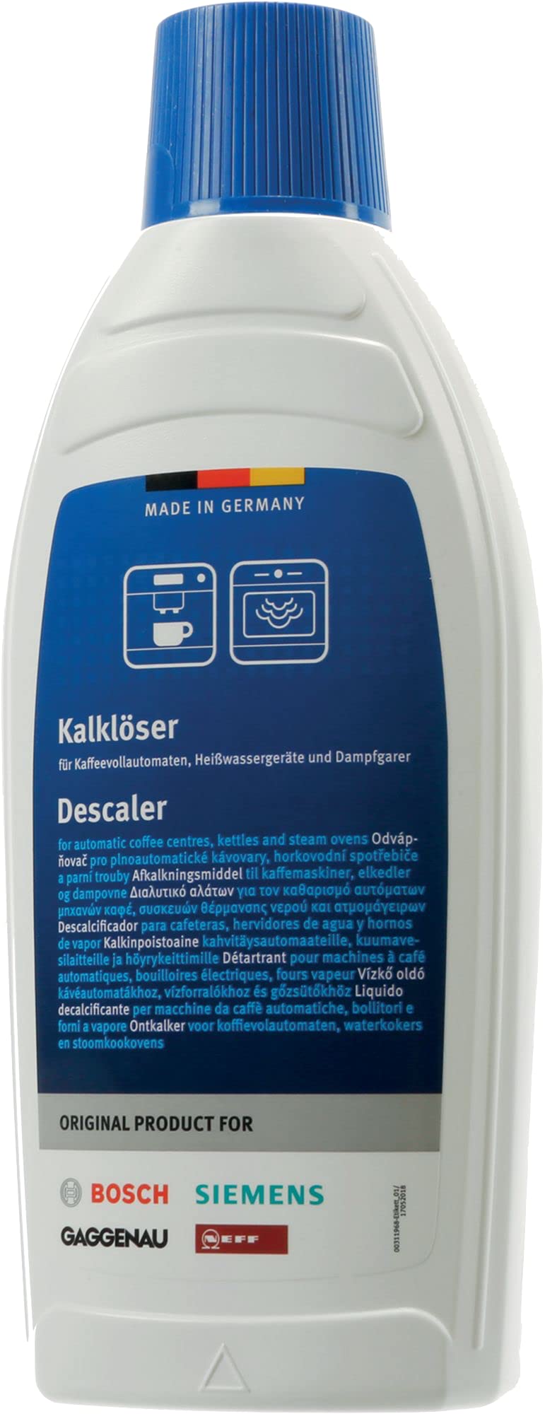 Soluzione anticalcare per macchine automatiche complete 2500 ml (5 pezzi) compatibile con Bosch Siemens Neff 311680 311968