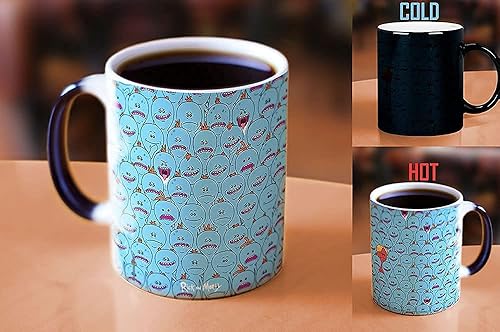 Miniatura 3 de Morphing Mugs Rick and Morty Mr. Meeseeks Una taza de cerámica que cambia de color de 11 oz Imagen revelada cuando se añade líquido CALIENTE!
