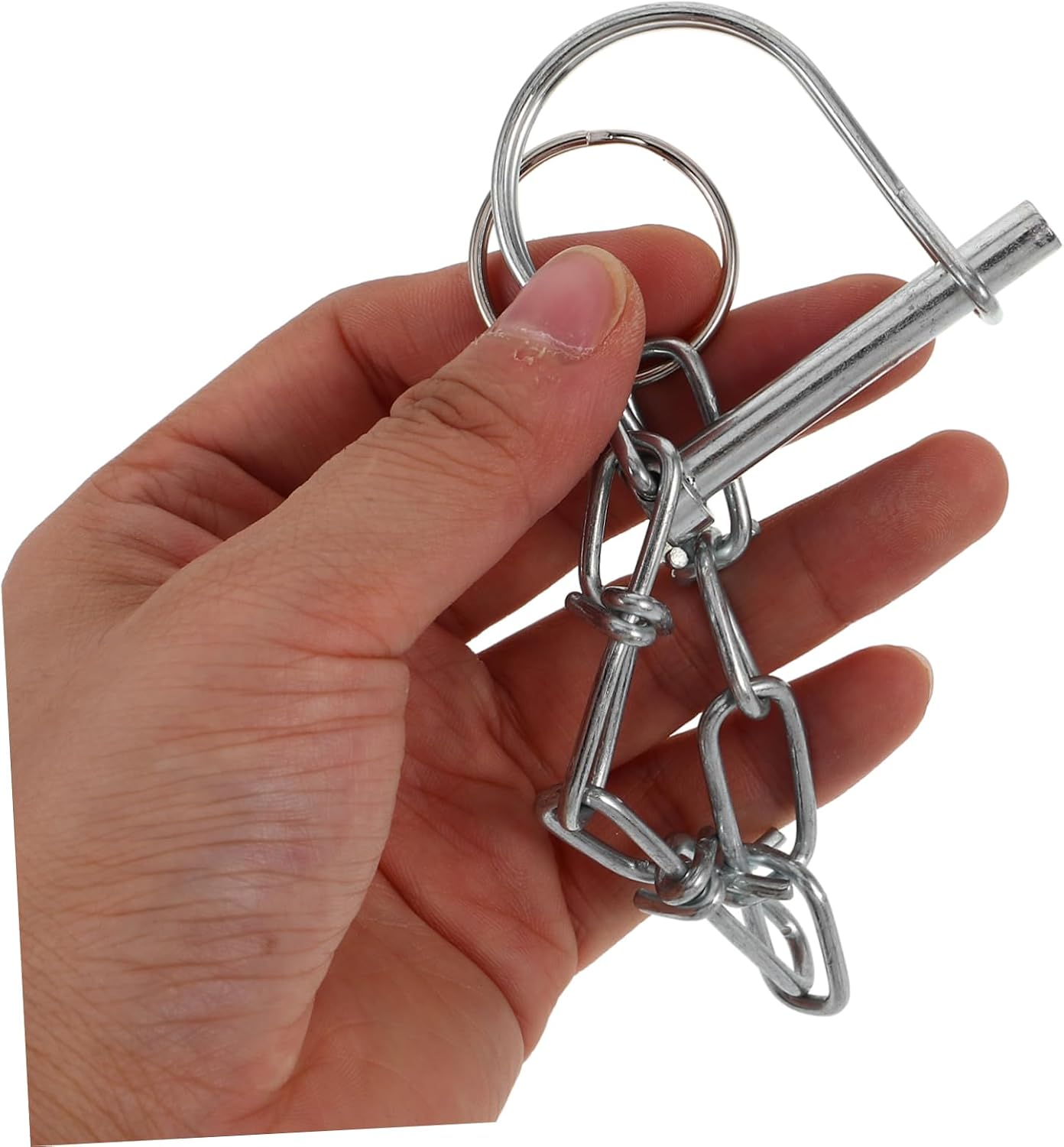 Tow Hitch Lock Safety Coupler Pin with Chain Heavy Duty Lock for Trailers Fit Detachment Design Secure Trailer Connection
