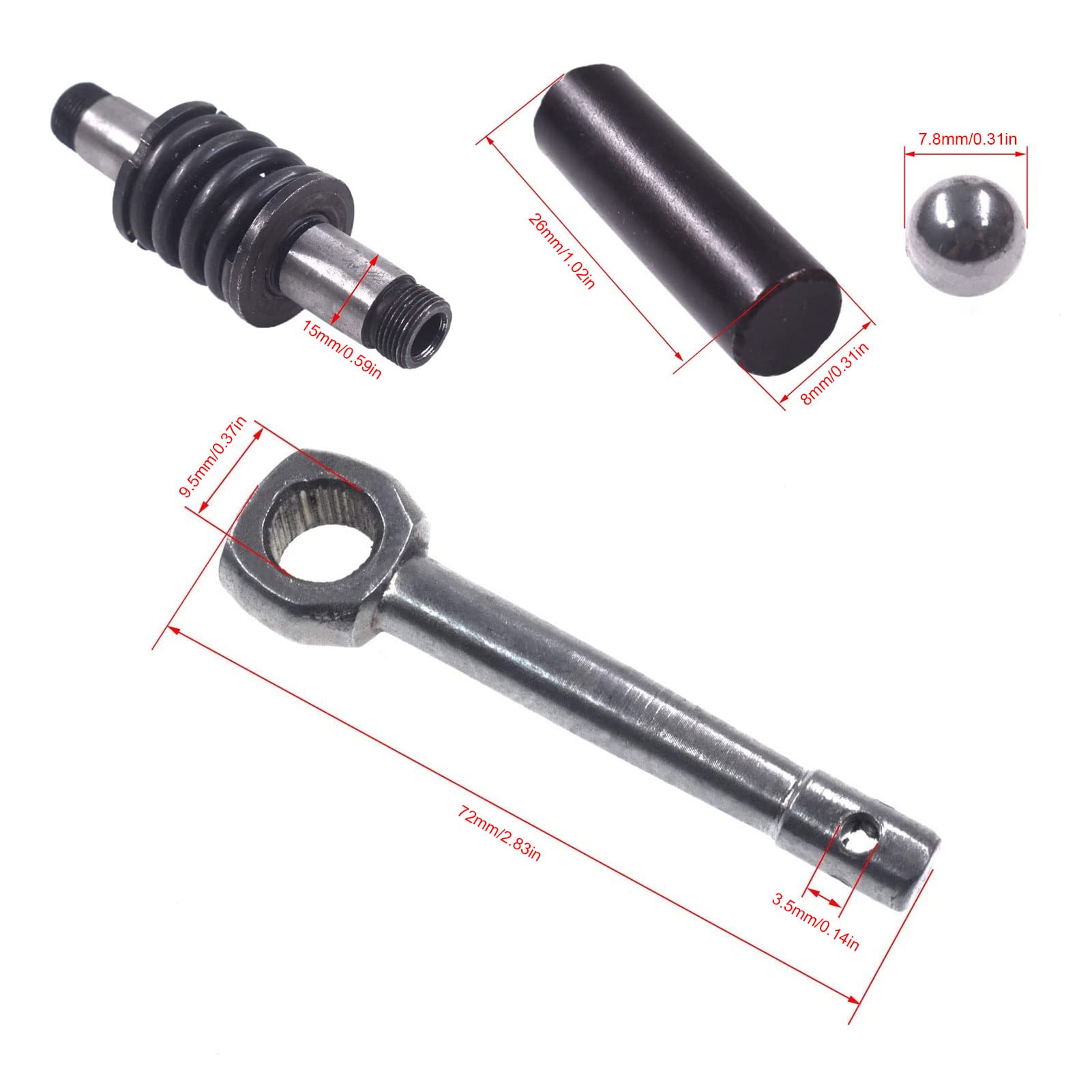 Kit de engrenagem do eixo da embreagem para bicicleta motorizada 66cc 80cc  liga de metal da