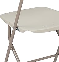 Vista 11 de Flash Furniture Hercules Series Plastic Folding Chair - Beige - 4 Pack 650LB Weight Capacity Comfortable Event Chair-Lightweight Folding Chair