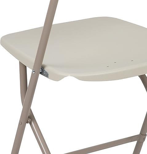 Miniatura 11 de Flash Furniture Series Hercules - Silla plegable de plástico, color beige, paquete de 4, capacidad de peso de 650 libras, cómoda silla para eventos,