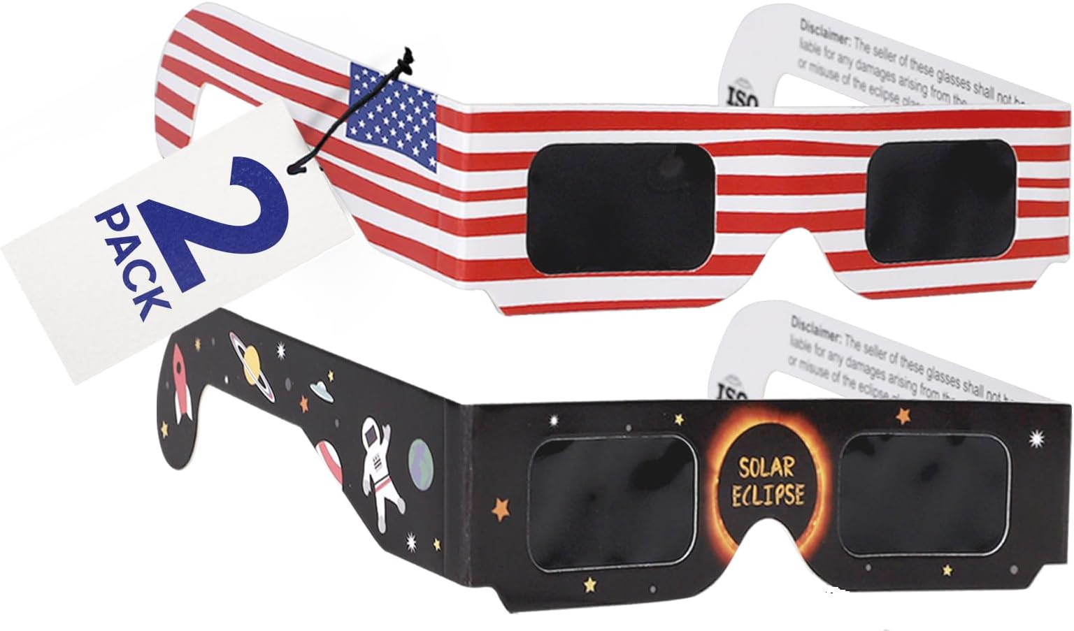 Solar Eclipse Glasses Approved 2024,CE & ISO Certified Solar Eclipse Observation Glasses, Safe Shades for Direct Sun Viewing