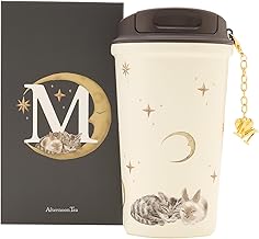 AfternoonTea Living Tumbler, Initial Stainless Steel Tumbler, 13.5 fl oz (400 ml), M