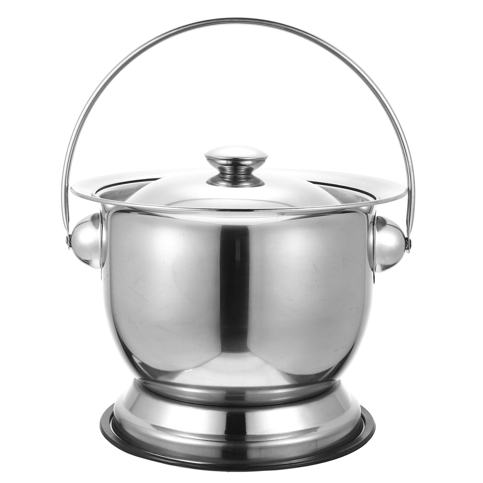 DOITOOL Chamber Pot Urinal Pail Pot Emergency Toilet Night Urine Bucket Stainless Steel Spittoon Urinal Toilet for Hospital Camping Car Bedroom Home
