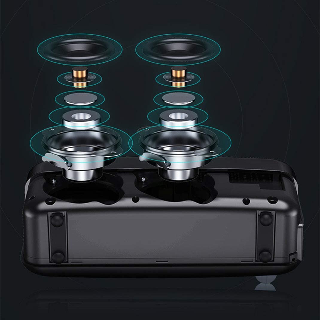 Altavoz Bluetooth Inteligente Reloj Despertador Dual Radio Reloj Digital, Mensaje de Voz, Ajuste de Brillo, diálogo Inteligente AI, Reloj Despertador con Radio FM