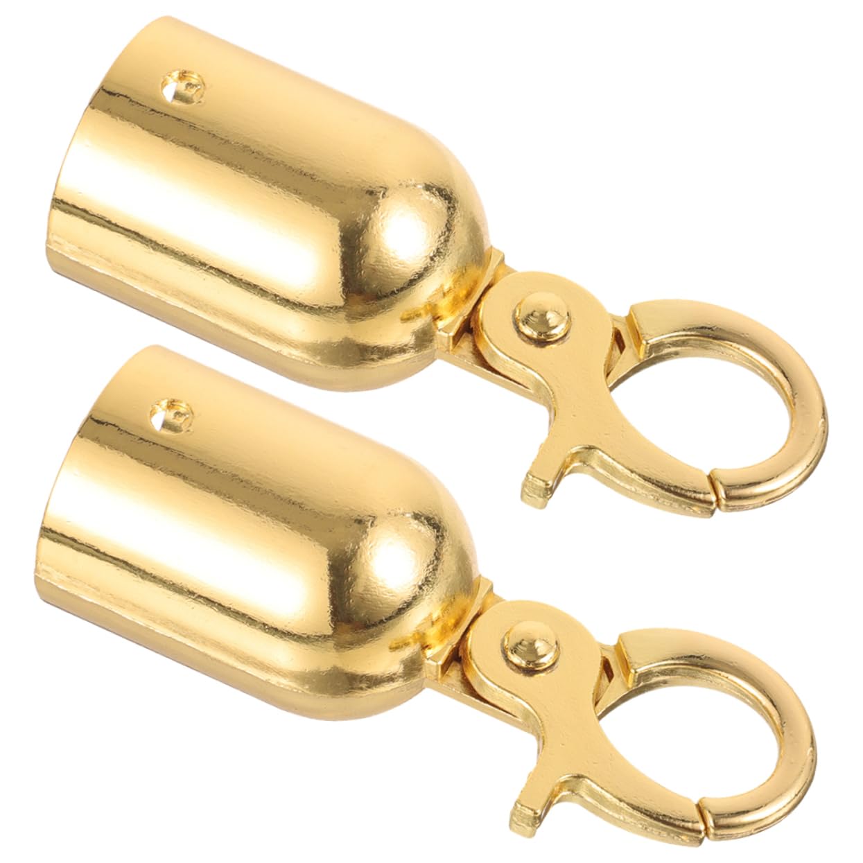 Uxcell 1.3" Stanchion Rope End Stopper Cord End Caps Barrier Rope End Cap Snap Hooks For Crowd Control Silver - View #2