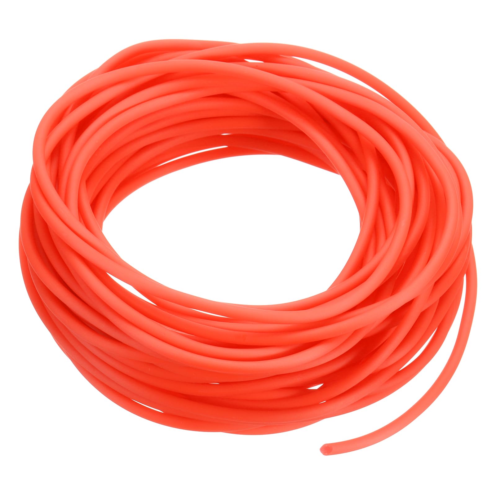 Tubo hueco naranja de 3mm para diseñar collares y pulseras artesanales