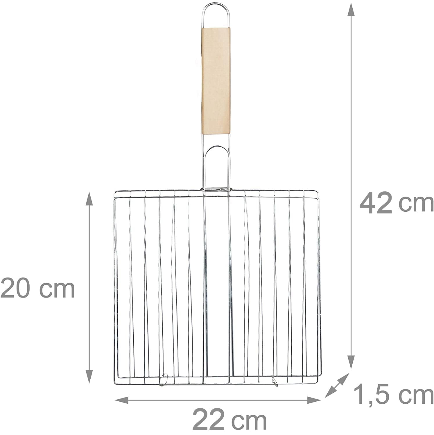 Oblivion Tandoori Grill for Home - Jali for Kitchen Cooking Steel, Square Roaster Barbecue Grills With Wooden Handle, Vegetable Tandoor Net for Baigan Bharta and Roti Maker, Durable for Outdoor (1Pc) - Image 4 thumbnail