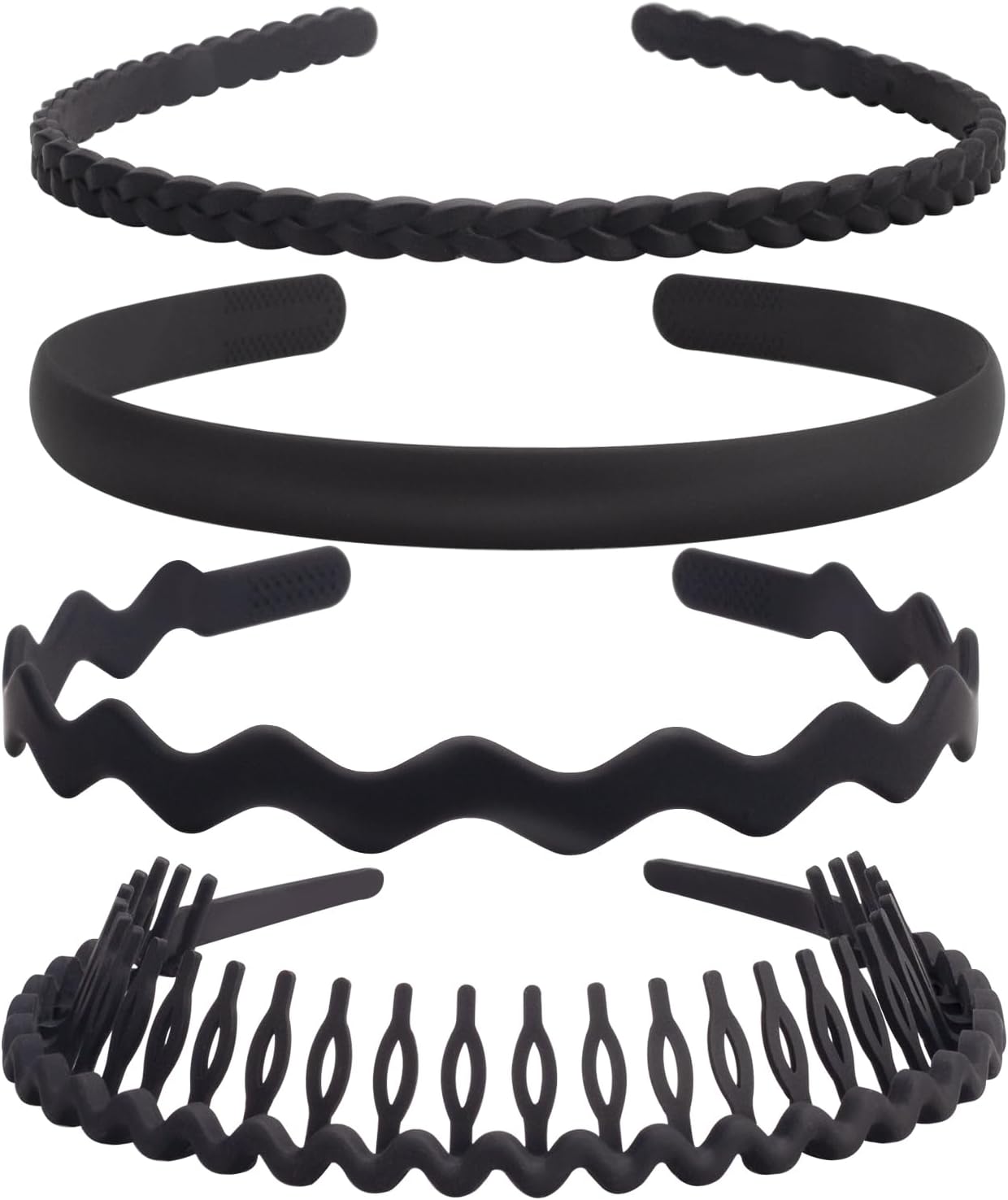 YIWULA 8 Pack Plastic Headbands for Women NonSlip Double