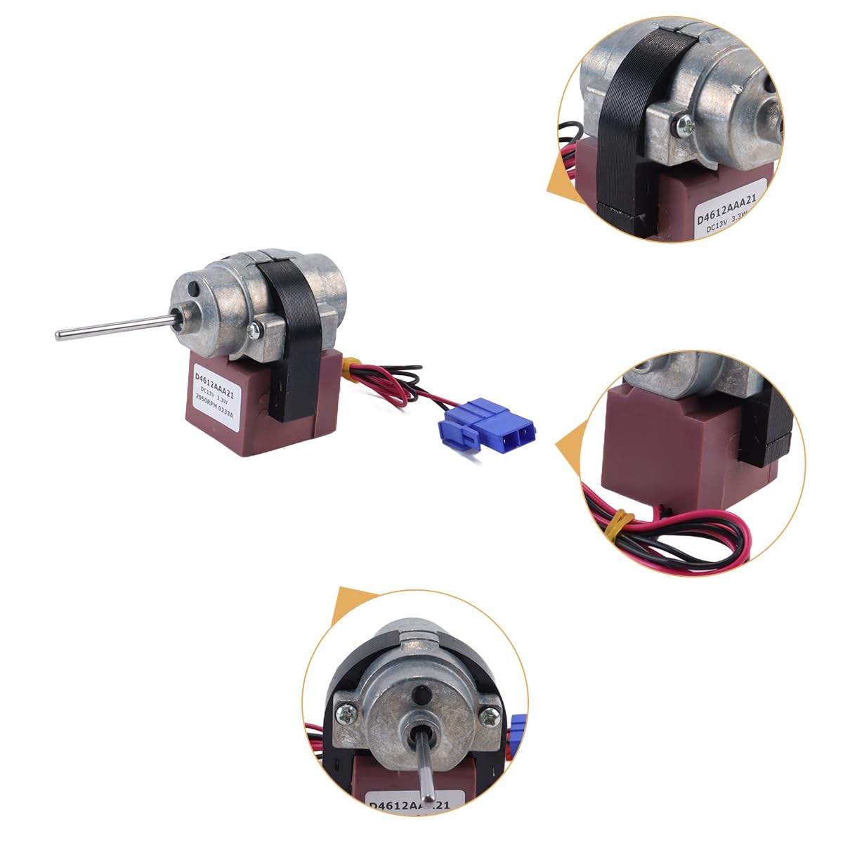 Qury Ventilador de motor de refrigeración para refrigerador, motor de ventilador, apto para 00601067, 601067, D4612AAA21
