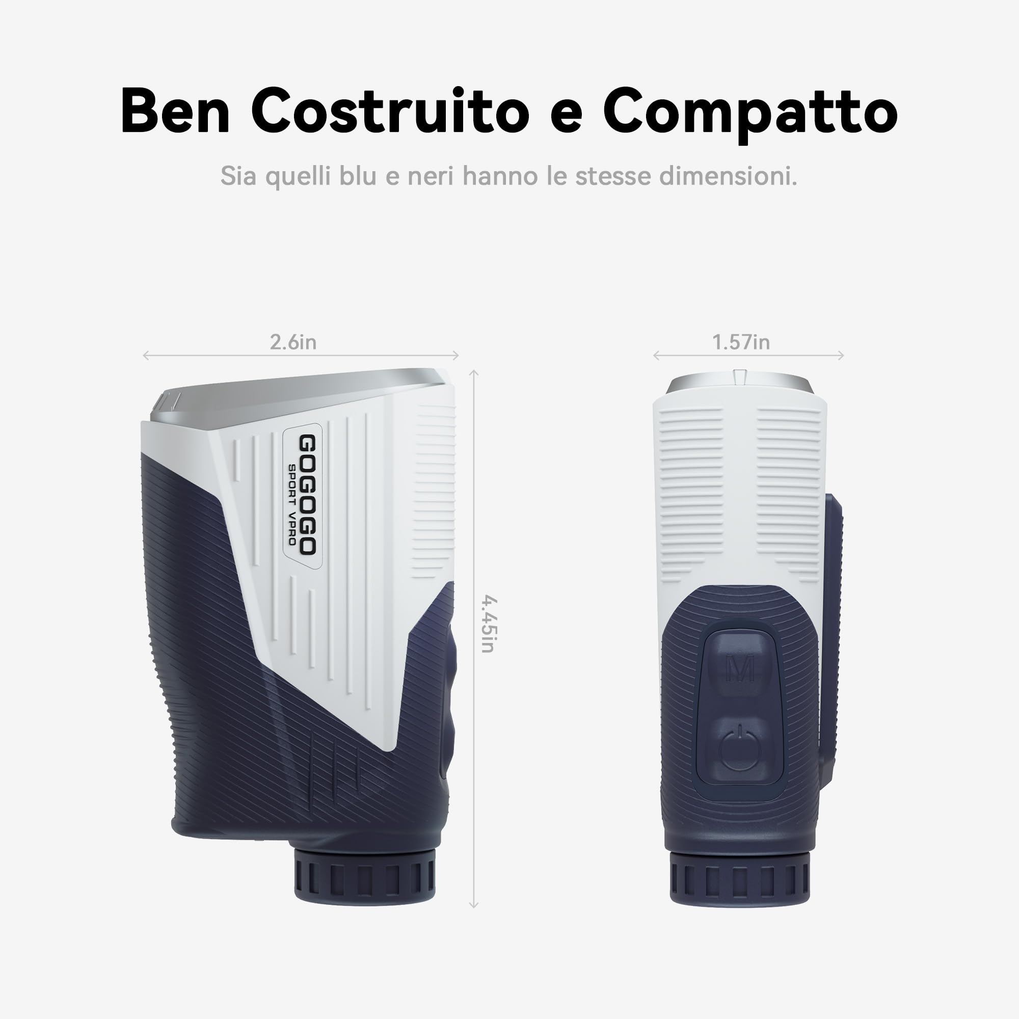 Gogogo Sport Vpro Telemetro Laser Golf Caccia 1372/2286 M/Y/Feet, Range Finder Magnetico Precisione±0.5yd, Blocco della Bandiera e Vibrazione, Pendenza on/off, Modalità di Scansione, Schermo HD