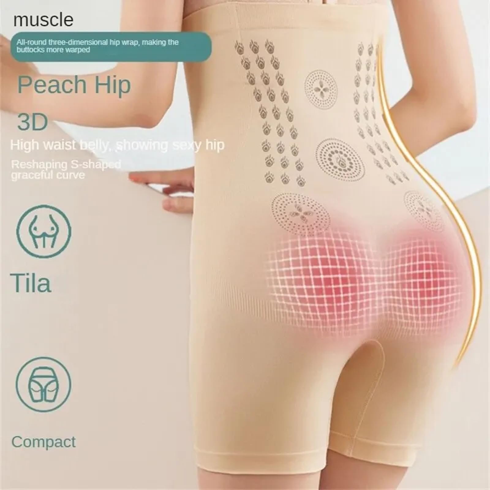 Fajas Moldeadoras de Control de Barriga de restauración de Fibra, Ropa Interior de Entrenamiento de Cintura Alta para Adelgazar Muslos para Mujeres Bragas Moldeadoras de Cuerpo
