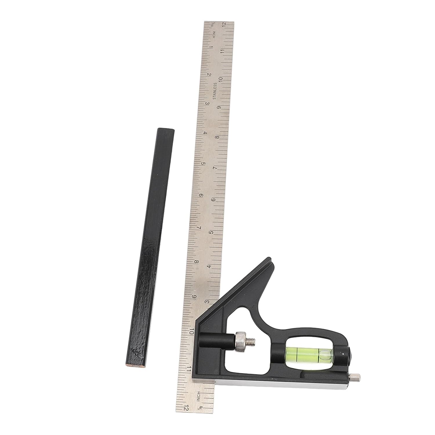 コンビネーション スクエア 12インチ 高耐久 大工 正方形 木工 メジャー 定規 額装 正方形 金属加工ツール