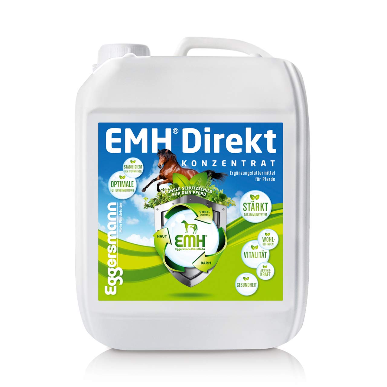 Eggersmann EMH Direkt 5L – Ergänzungsfuttermittel für Pferde | Unterstützung des Stoffwechsels