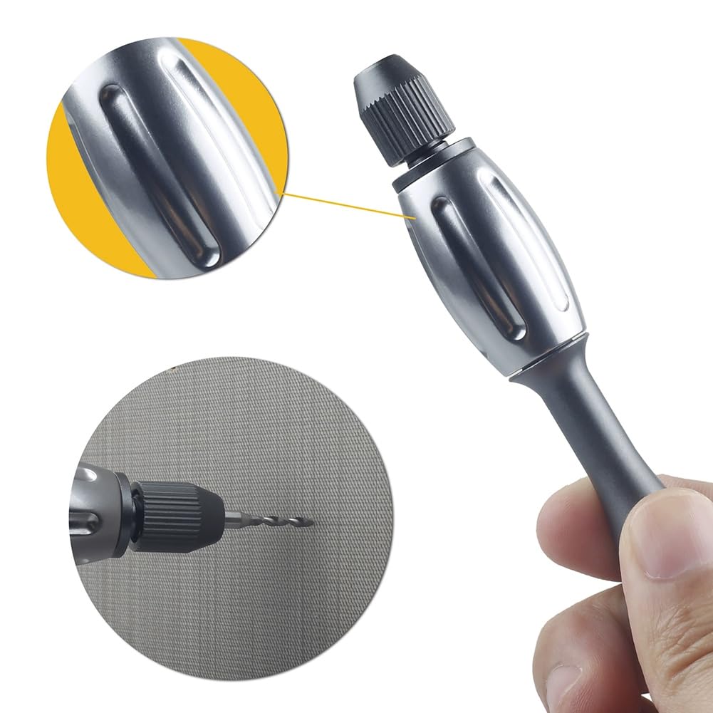 Destornillador/Perforadora 21 en 1 con Antideslizante, Puntas S2 Magnéticas de Cambio Rápido para Joyería, Resina, Madera, Plástico y Tareas del Hogar.