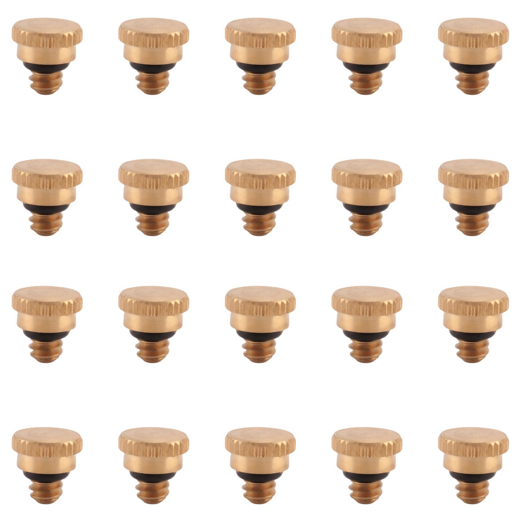 Jnchdghwa Gold 20Pcs 10/24 Thread Brass Misting Nozzle Plug Low Pressure Atomizing Mist Nozzle For Outdoor Cooling System