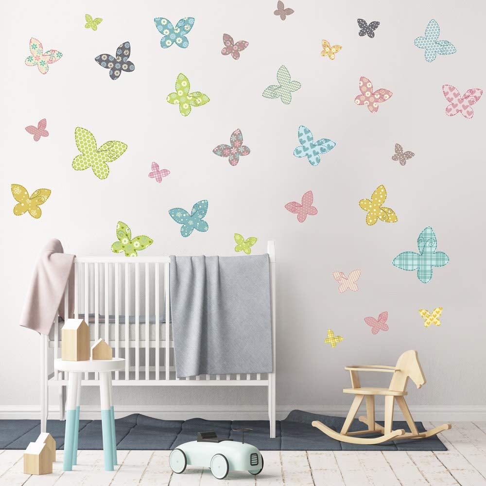 Stickers Muraux Papillons Kina pour Transformer la Chambre d'Enfant en un Joli Jardin
