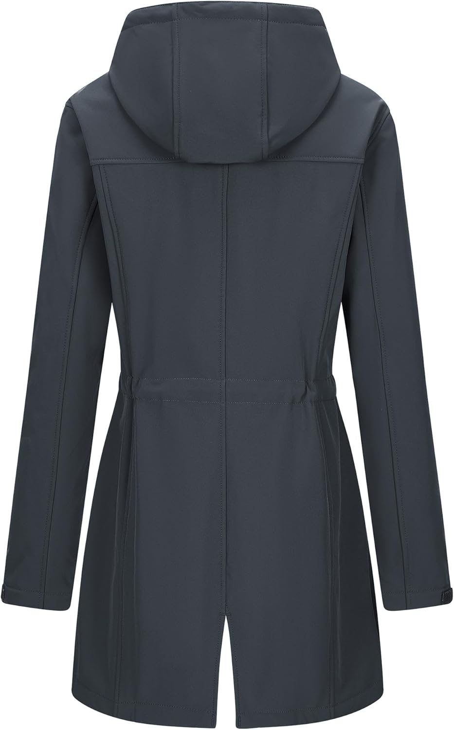 33,000ft Women's Softshell Long Jacket with Hood Fleece Lined Windproof Warm up Waterproof Windbreaker - Image 2