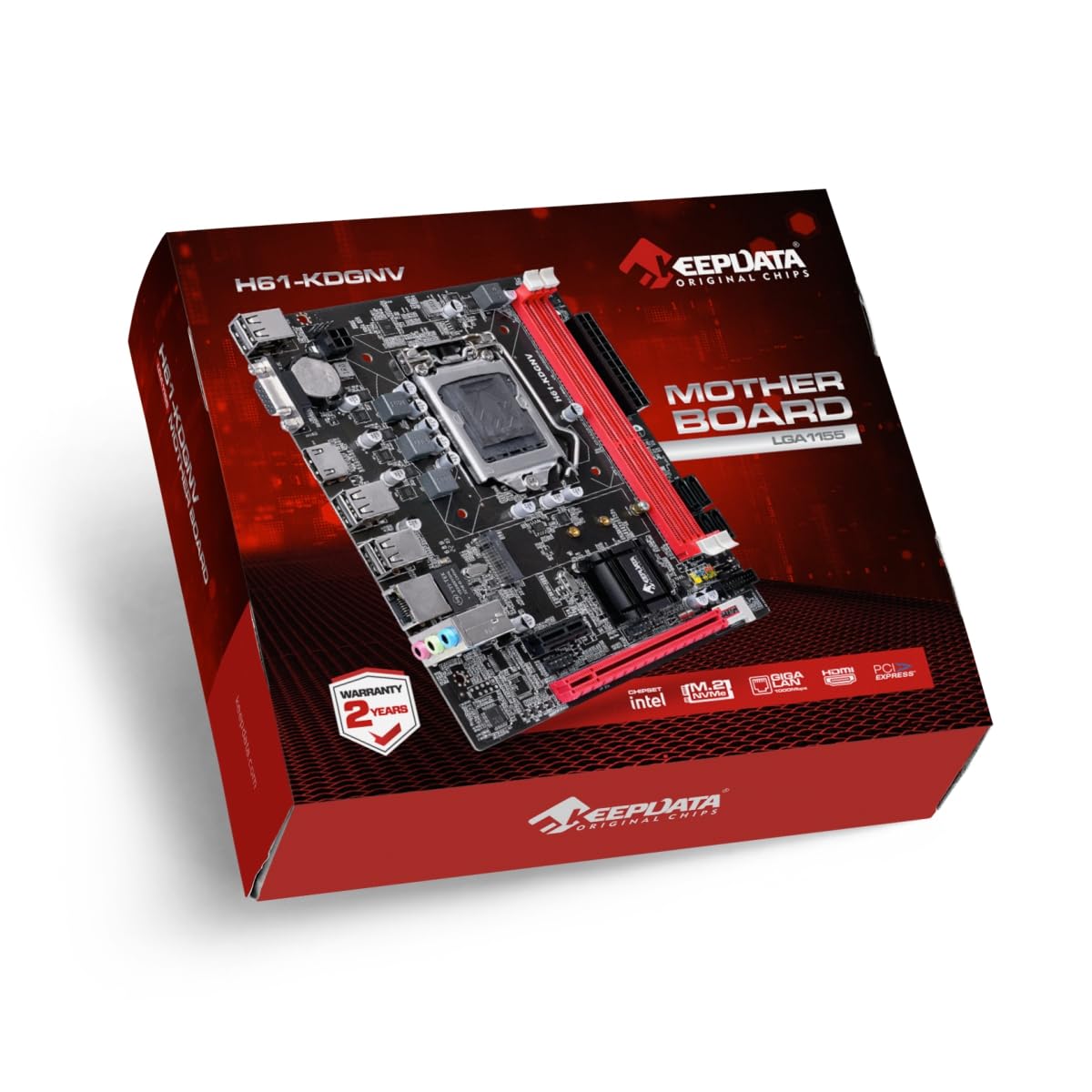 MB KEEPDATA H61-KDGNV LGA 1155 GIGA/NVME/HDMI | Amazon.com.br
