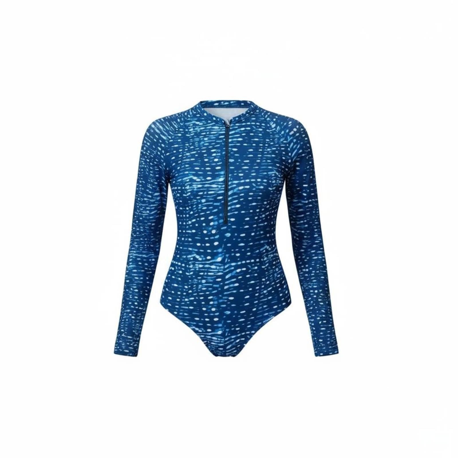 ecomistiq ECOMISTIQ®Marine Mammal Print Swimsuit Sun Protection Women's Surf Suit Figure-Hugging Fit Front Secured-Front Swimsuit-Piece Swimsuit for Divers, Surfers XXL-picture-54