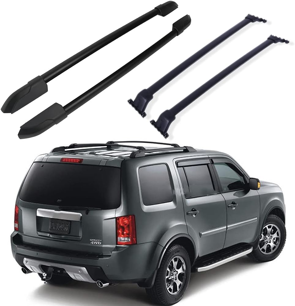 SCITOO Roof Rack Cargo Carrier (Side Rails/Cross Bars) For Honda Pilot 2009-2015 Fits Side Rails Models ONLY 165LBS for Kayak Carrier Canoe Boat Paddle Board