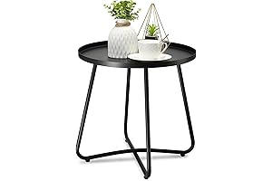 Black Accent Table - danpinera Outdoor Side Table