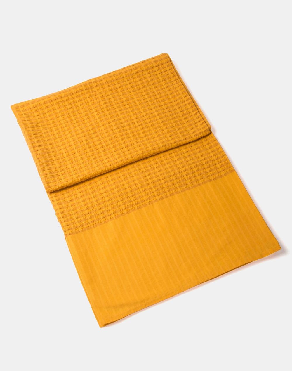 Fabindia Yellow Cotton Woven Single Bed Cover-picture-13