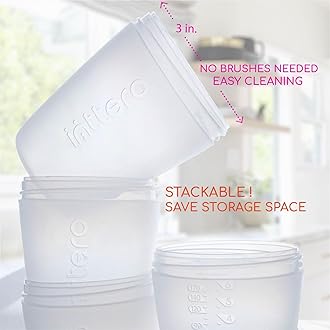 INTTERO 6oz Pink Formula Dispenser Anti-Colic Baby Bottles - 2 Pack/Slow Flow...