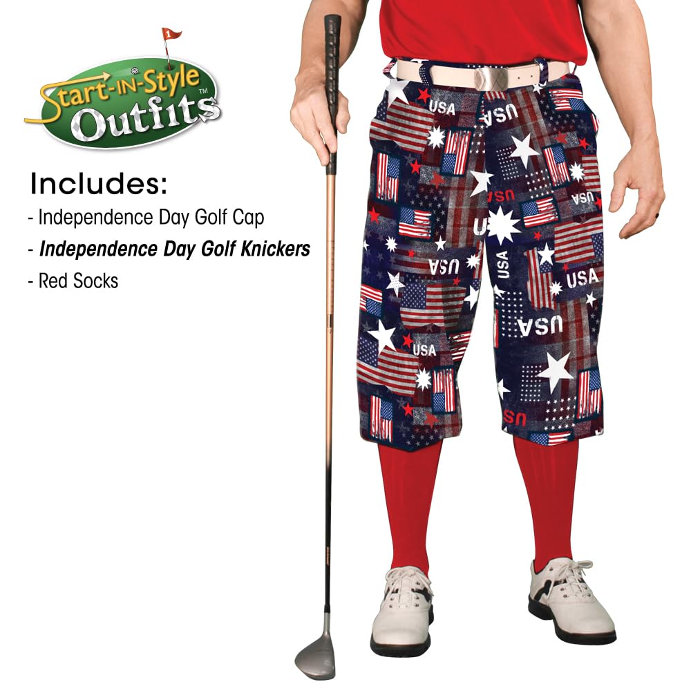Golf Knickers Homeland Start-in-Style Traditional (Plus Fours) Outfit for Men - Independence Day - Size 44