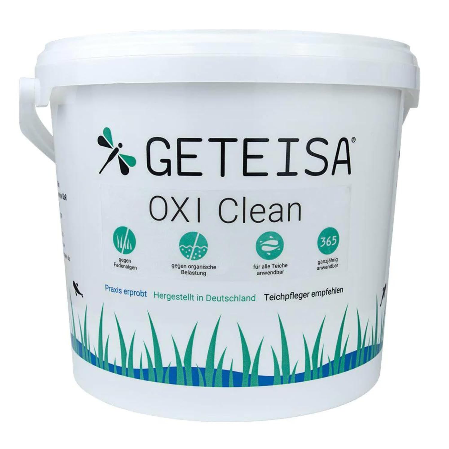 OXI Clean 5kg - Effektiver Algen- und Sedimententferner mit Sauerstofftechnologie, Fördert Teichklarheit, Sauerstoffregulierung, Made in Germany