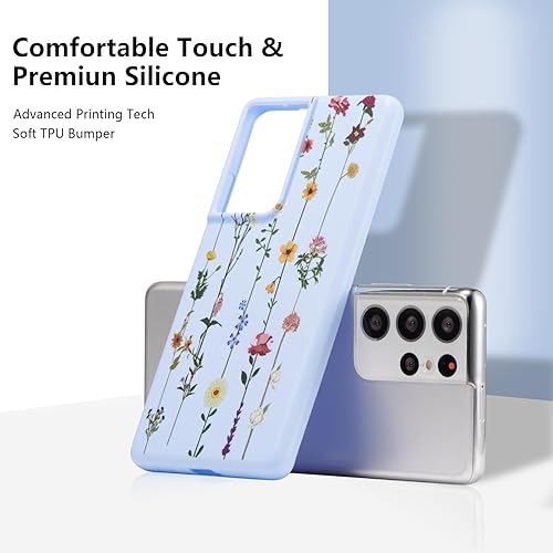 Vista 277 de ZTOFERA Funda protectora delgada para Samsung Galaxy S21 FE 5G, bonito diseño de flores para niñas y mujeres, funda protectora delgada para Galaxy