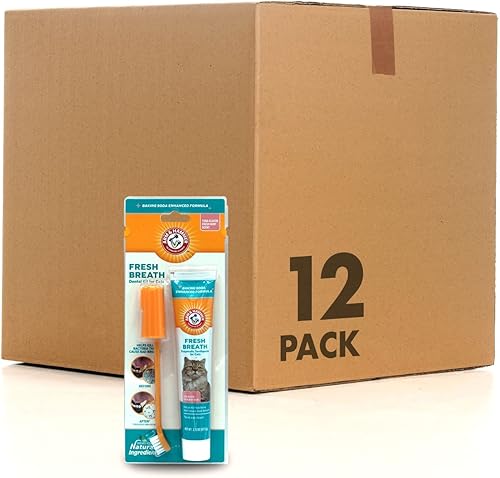 Miniatura 7 de Arm & Hammer Kit dental para mascotas para gatos Elimina el mal aliento Juego de 3 piezas incluye pasta de dientes para gatos, cepillo