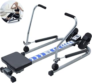 FBITE FXJ Foldable Rowing Machines Rowing Machine Adjustable Hydraulic Rowing Machine, Home Muscle Training Water Rowing Machine, Indoor Rehabilitation Exercise Fitness Equipment