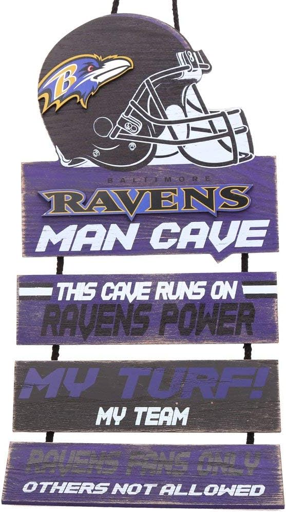 NFL Team Logo Mancave Man Cave Hanging Wall Sign