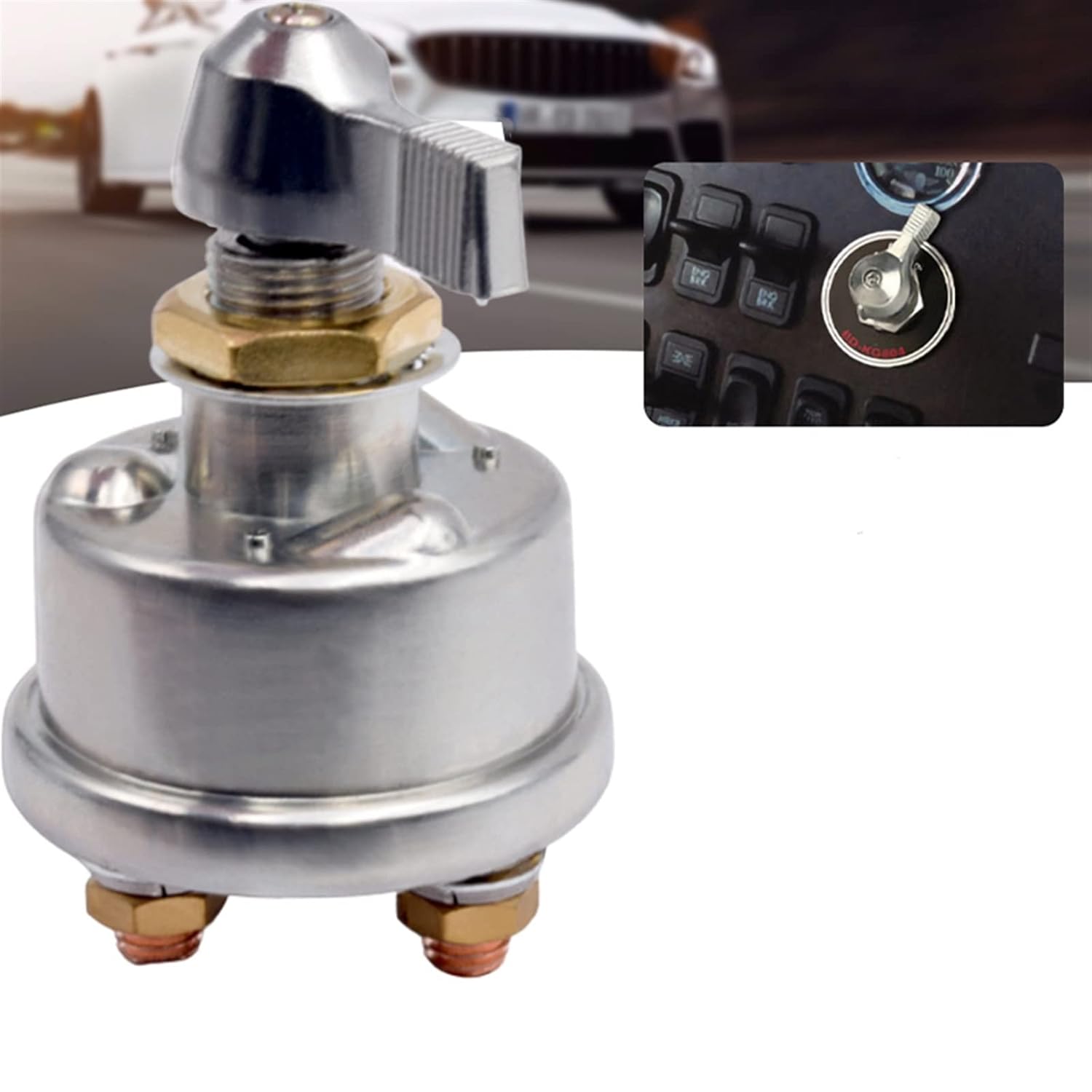 1Pcs Car Battery Switch Isolator Disconnect Cut Off Kill Main Switch 12V 24V DC Vehicle Master Power Switch (Color : 2)