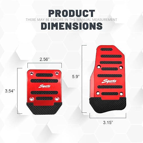 Miniatura 9 de 3 almohadillas antideslizantes de aleación de aluminio para coche, pedal de freno de automóvil, cubierta de almohadilla de pedal de acelerador, kit